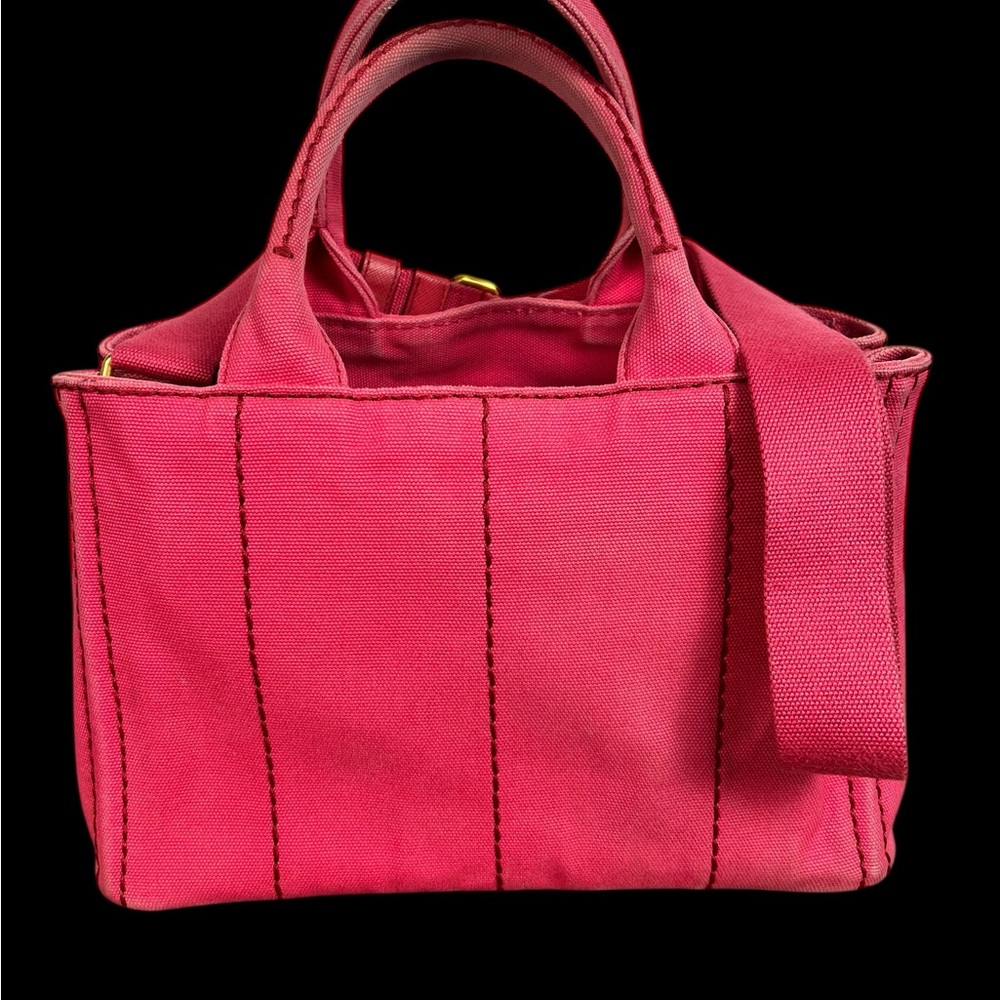 Prada Canapa Pink 2/Way Tote  (A358) - Picture 4 of 17